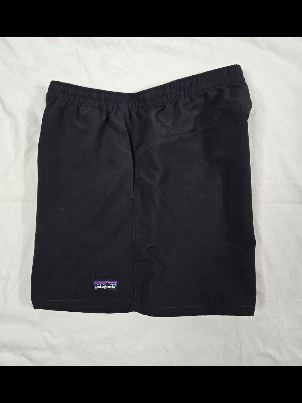 Patagonia Black Athletic Shorts with Logo Patch